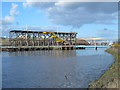 NZ2362 : The tidal basin at Dunston Staiths by Mike Quinn
