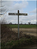 TM2386 : Roadsign off Hardwick Road by Geographer