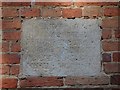 Plaque on Studley Almshouses