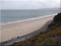 SZ0588 : Canford Cliffs: beach view from Cliff Drive by Chris Downer