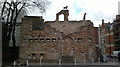 View of the modern ruins from Town Square