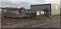 Names on a Ty Coch Industrial Park fence, Cwmbran