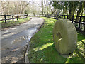 Millstone outside Loudham Mill gate