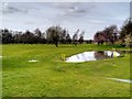 SJ8981 : Avro Golf Course, Water Hazard at Vulcan Hole by David Dixon