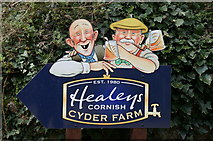 SW7750 : Sign for Healey's Cornish Cyder Farm by Ian S