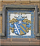 SK4374 : Staveley - Staveley Hall - Frecheville coat-of-arms by Dave Bevis
