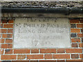 The plaque on the Long Barn, Erwarton