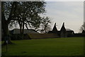 West Peckham: looking across the green to Court Lodge Farm