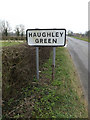 TM0364 : Haughley Green Village Name sign by Geographer