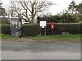 TM0364 : Haughley Green Postbox & Telephone Box by Geographer