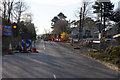 Roadworks on the A381 at West Balblair