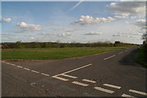 SK9256 : Big grass triangle: junction of Broughton Road, Marsh Lane and Hopyard Lane near Carlton-le-Moorland by Chris
