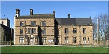 SK4374 : Staveley - Staveley Hall - from E - far by Dave Bevis