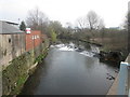 Weir on the River Irwell near Bury Ground