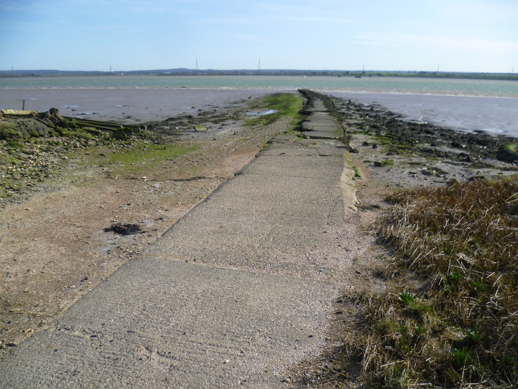 The causeway to the old Harty Ferry © Marathon :: Geograph Britain and ...