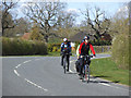 Cyclists on Weeks Lane, Standen