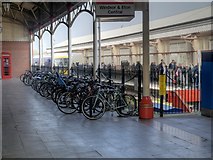 SU9676 : Bicycle Rack, Windsor and Eton Central Station by David Dixon