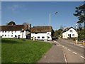 Cottages by the village green, Newton St Cyres