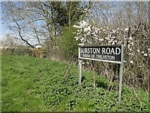 TM1481 : Blackthorn in flower on Burston Road, Thelveton by Adrian S Pye