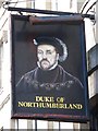 Sign for The Duke of Northumberland, 18 Clayton Street, NE1