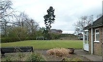 SJ8445 : Newcastle-under-Lyme: Queen Elizabeth Park bowling green by Jonathan Hutchins