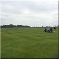 SK8117 : Golf buggy on the course at Stapleford by Steve  Fareham