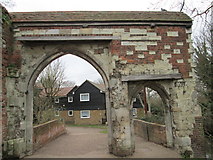 TL3800 : Gatehouse and bridge, Waltham Abbey by Peter S
