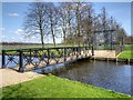 TQ1568 : Hampton Court Palace Garden, Bridge over South Canal by David Dixon