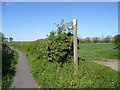 Sign for footpath to Pershore