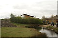 View of the entrance of the London Wetlands Centre from inside the Centre