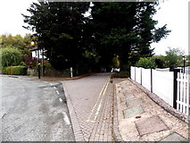 SJ2837 : Chirk railway station access road by Jaggery