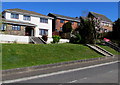 Kings Road houses set above road level, Llandybie