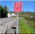 New speed limit sign alongside Llandeilo Road, Llandybie