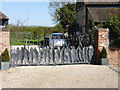 Intricate metal work gate