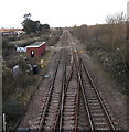 Railway line north of the B3139 in Highbridge