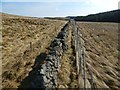 NS4477 : Dry-stone dyke and deer fence by Lairich Rig