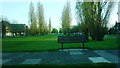 Grassed promenade between roads at Parkway