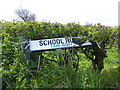 H5359 : Damaged road sign, School Road by Kenneth  Allen