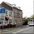 Sign for drivers of large or slow vehicles approaching Ammanford station level crossing