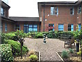 SJ8545 : Royal Stoke University Hospital: internal courtyard by Jonathan Hutchins