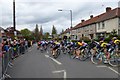 Peloton entering Tang Hall Lane