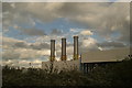 View of Rye House Power Station from the Lea Valley line