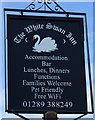 NU0139 : Sign for the White Swan Inn, Lowick by JThomas