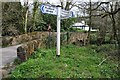 Road junction beside the River Duntz