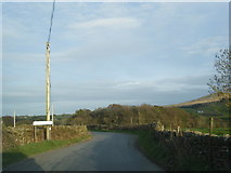SH8651 : B5113 at Pentrefoelas village boundary by Colin Pyle