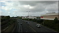 View of the Olympic Park from Leyton High Road bridge