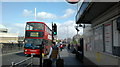 View up Leyton High Street from outside Leyton tube station