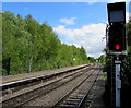 Signal E886 at the SE edge of Romsey railway station