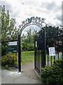 Entrance to Community Garden, Myddleton Road, London N22