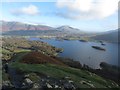 NY2521 : Derwent Water seen from Skelgill Bank by Graham Robson
